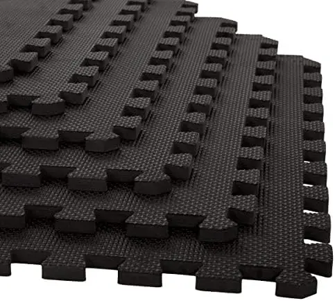

EVA Foam Mat Tiles - Interlocking Padding for Garage, Playroom, or Gym Flooring - Workout Mat or Baby Playmat