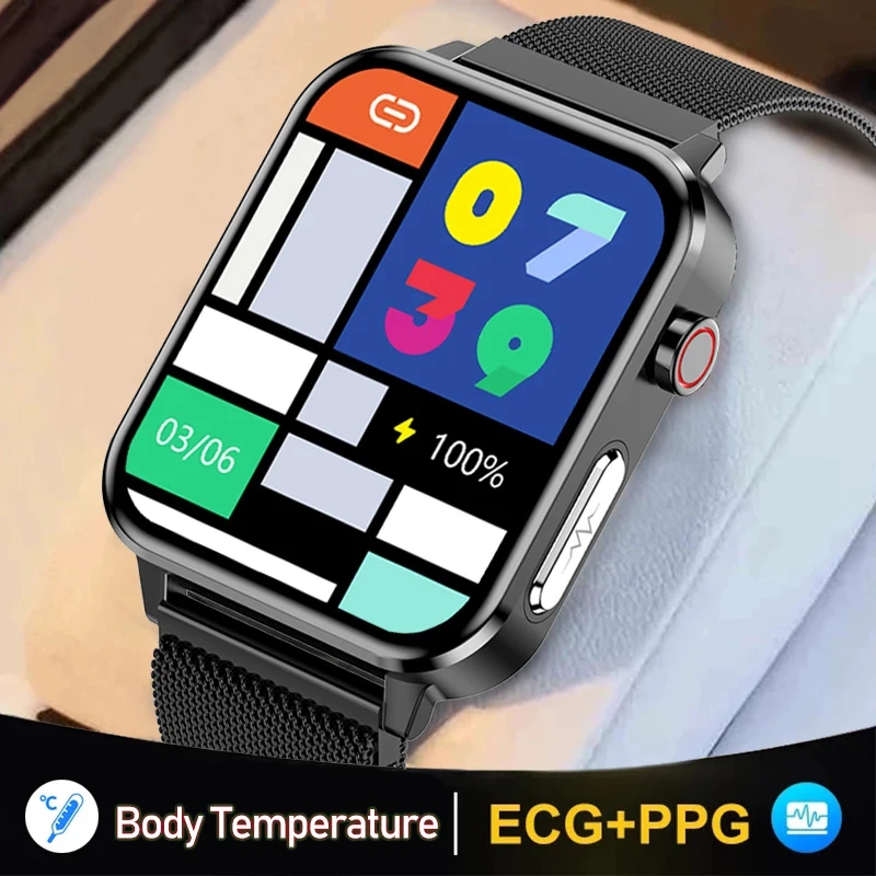 

2022 Sport Smart Watches Men With Body Temperature ECG Heart Rate Blood Pressure Monitor Health Smartwatch Women For Android ios