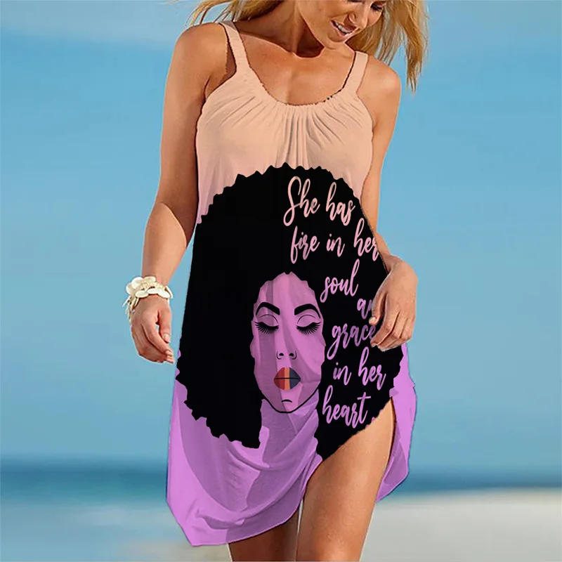 

Платье женское с 3D-принтом, без рукавов, на лямках