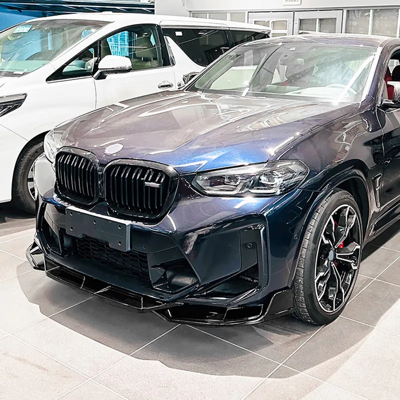 Фото Для BMW X3M X4M F97 F98 LCI 2022 + 3 шт./компл. автомобильный передний бампер, спойлер для подбородка, сплиттер, диффузор, аксессуары для тюнинга, часть №5