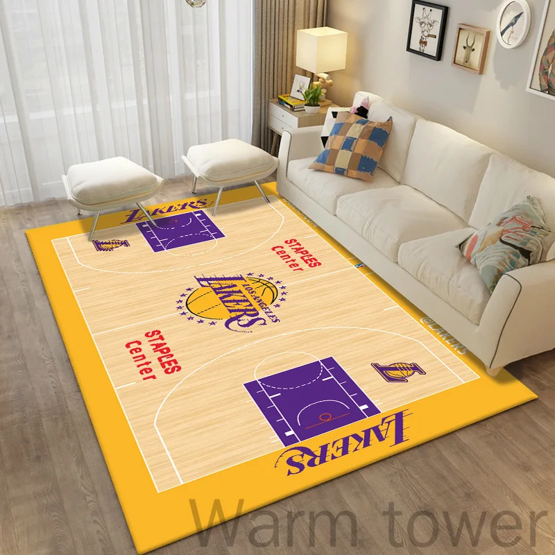 

Basketball court children's carpet bedroom full bedside bay window mat modern minimalist Carpet Anti-Slip Soft Door Mat