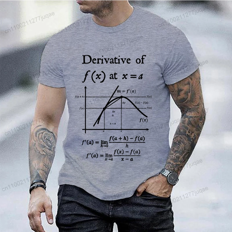 Фото Differentiable Functions Funny T Shirt Mathematics Math University Teacher Men's T-shirt Fashion Design Street Men Tshirts Shirt №1