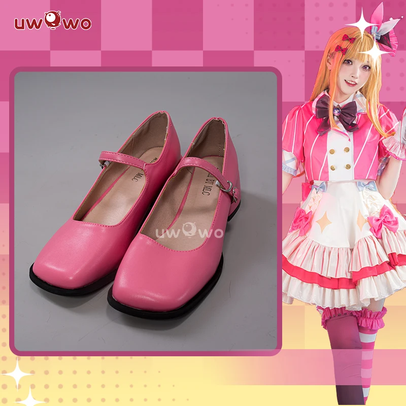 Обувь для косплея UWOWO Rubyy Hoshinoo Idoll Stagee Performance Ver. Кожаные ботинки на высоком каблуке
