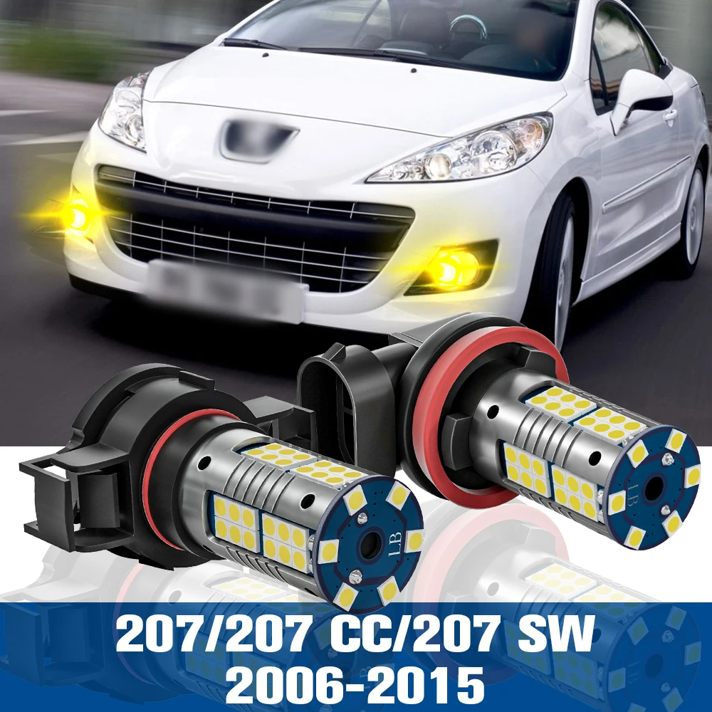 

2pcs LED Fog Light Blub Lamp Accessories Canbus For Peugeot 207 CC SW 2006-2015 2007 2008 2009 2010 2011 2012 2013 2014