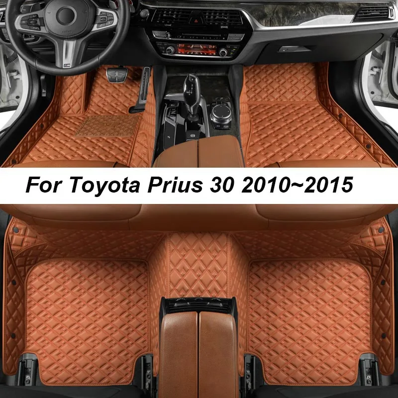 

Роскошные напольные коврики на заказ для Toyota Prius 30 2010 ~ 2015, автомобильные коврики без складок, аксессуары, сменные детали для интерьера, полный комплект