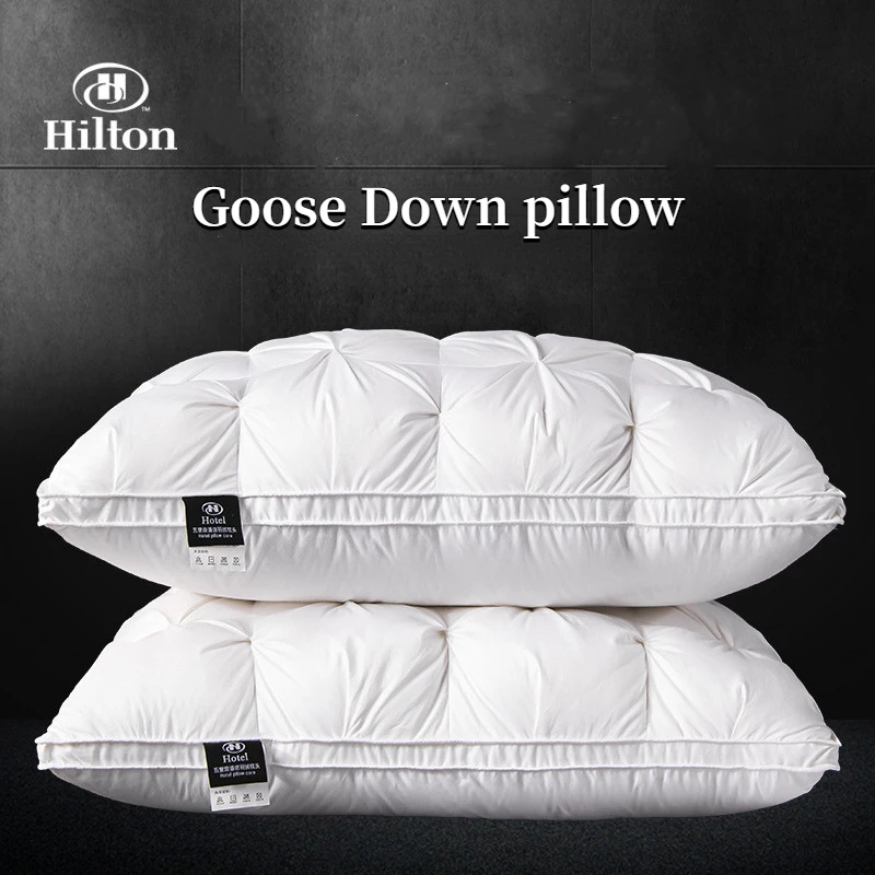 

5-Star Hotel Goose Down Pillow High-end Down Comfortable Neck Pillow Core Cotton 3-Dimensional Cervical Pillows for Sleeping