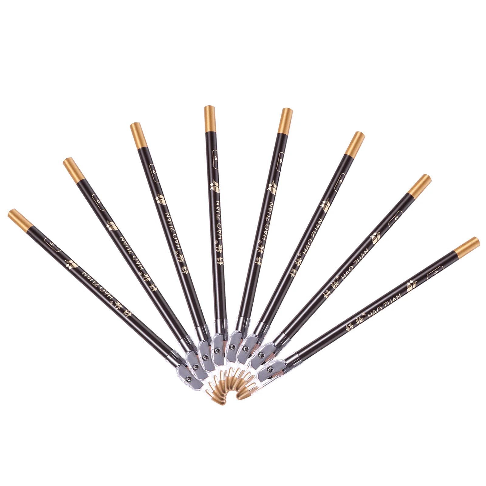 

8 шт., макияж для бровей, черный карандаш для бровей, 2, 1 карандаш для бровей