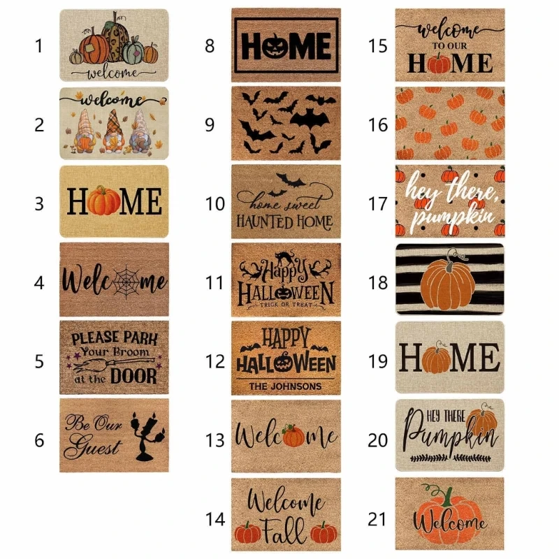 

Дверной коврик с милым рисунком на Хэллоуин, напольный коврик, идеально подходящий для вечеринок на Хэллоуин и домашнего декора