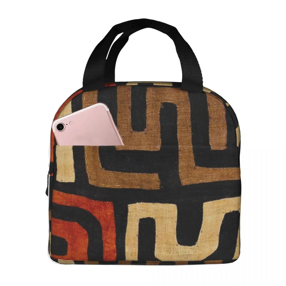 Portable School Ancient Canvas Tote Food Bag