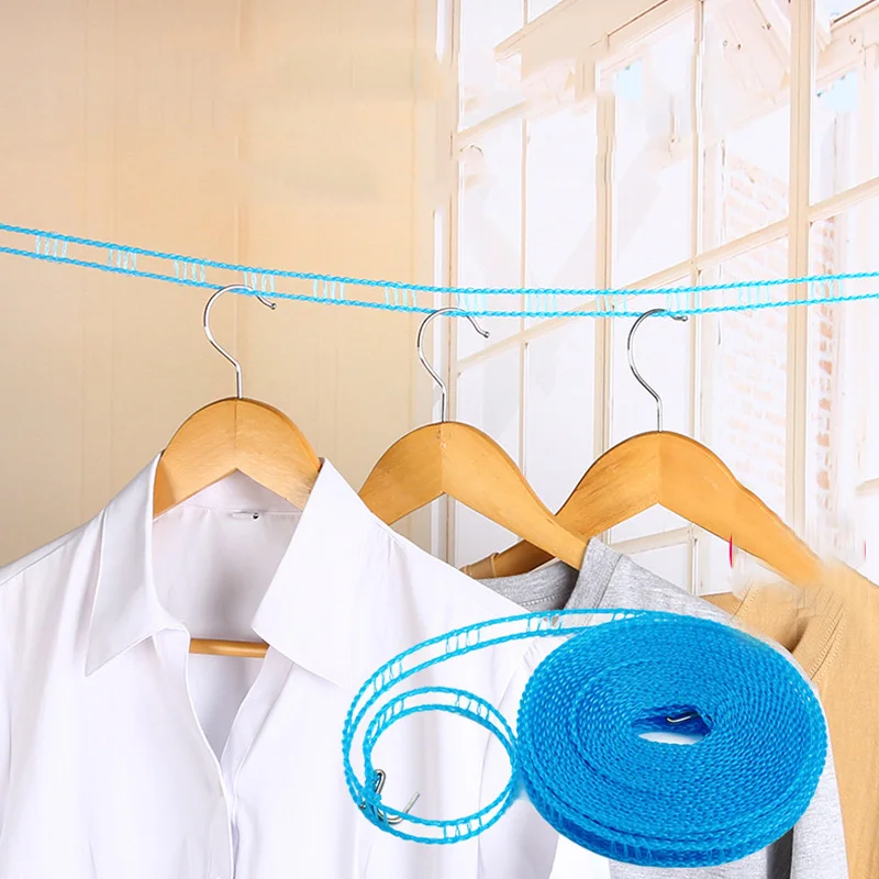 

3/5/8/10 M Non-Slip Clothesline Windproof Clothesline Quilt Airing Rope Portable Outdoor Travel Household Random Color Wholesale