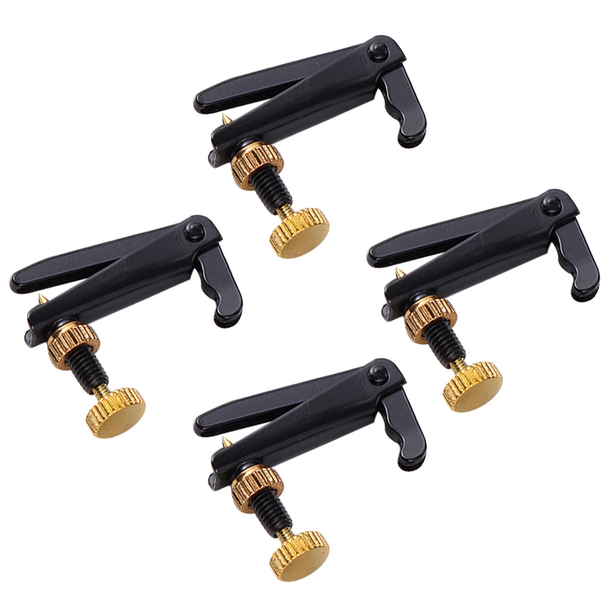 

4pcs Metal String Adjuster Violin String Adjuster Fine Tuner (Black)