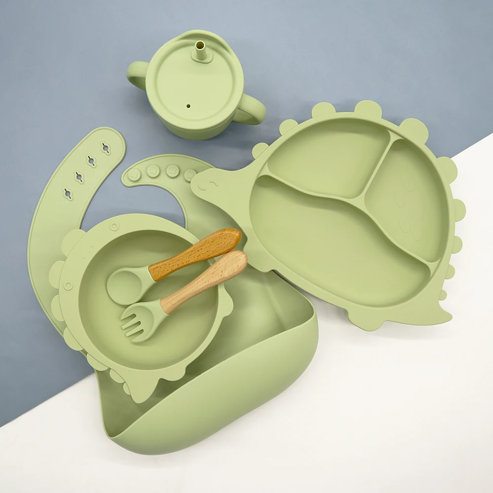 

Wholesale Waterproof BPA Free Accessories Silicone Feeding Set Baby Bibs