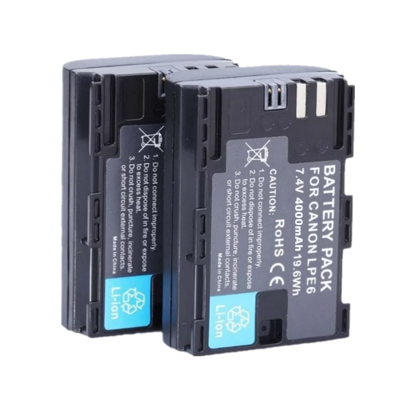 

4000mAh LP-E6 LPE6 Camera Battery For Canon for EOS 5D Mark II 2 III 3 6D 7D 60D 60Da 70D 80D 90D DSLR for EOS 5DS