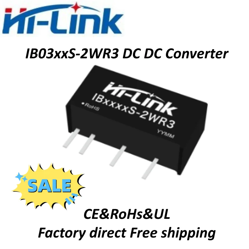 10 шт. IB0305S-2WR3 2W Изолированный высокоэффективный мини-модуль DC-DC SIP с входом 3.3В и выходом 3.359121524В, промышленного класса (art.: 3920da151c858) - 3920da151c858