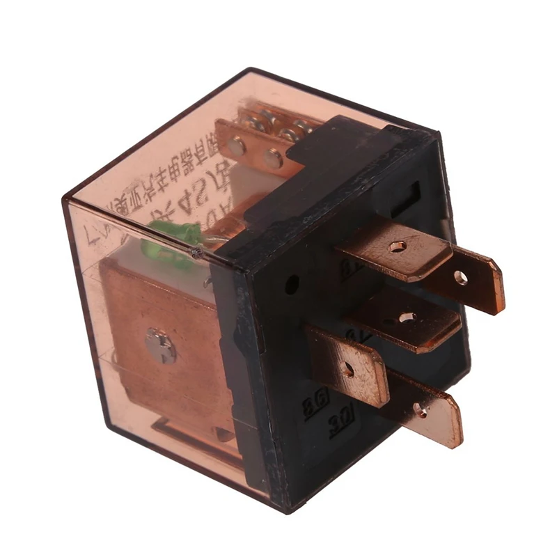 4X DC 24V 80A 1NO 1NC SPDT 5-контактный зеленый индикатор фотомагнитное реле для автомобиля