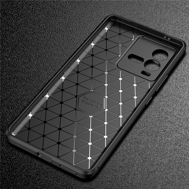 For Vivo iQOO 10 Case Vivo iQOO 10 Pro Cover Shockproof Matte Carbon Fiber Soft Silicone Bumper For iQOO 10 Fundas 6.78 inch
