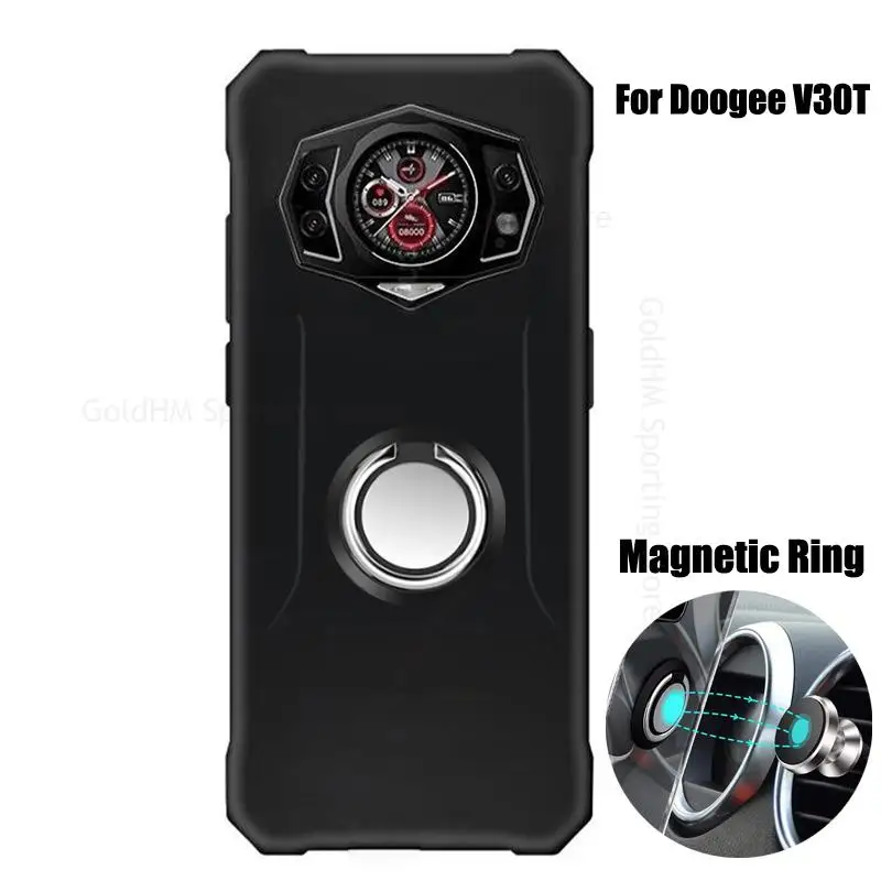 

Fundas For Doogee V30T 5G Solid Color Soft TPU Case For Doogee V30 V20 Magnetic Ring Stand Cover For Doogee S100 S99 S96 GT Capa