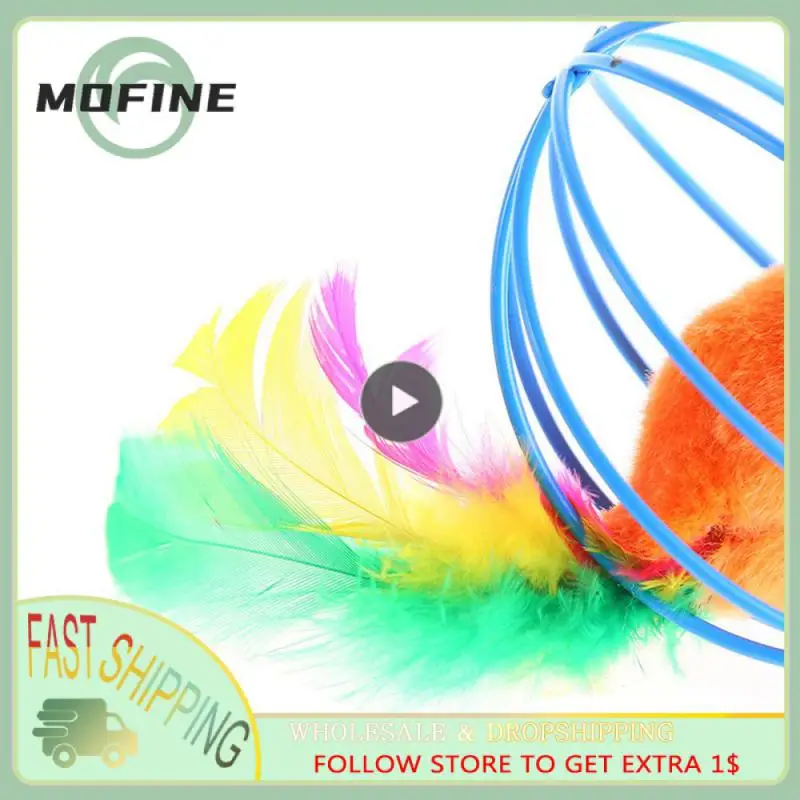 

Random Color Mouse Toy Creative Cat Catcher Teaser Interactive Cat Teaser Toy Pet Supplies Colorful Pet Cat Toy Kitten Toy