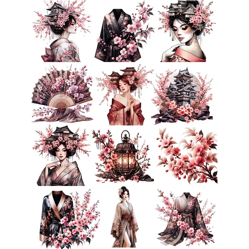 

Стикеры Сакура Дворец Кимоно TIAMECH 12 шт.