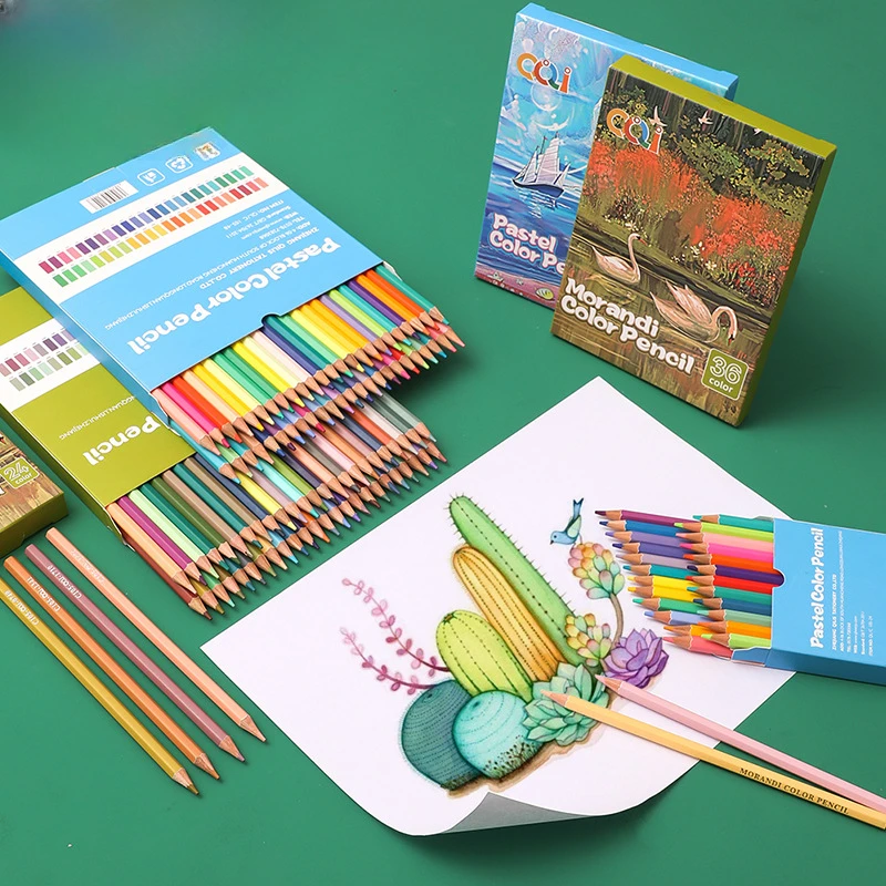 24/36/48 Colored Pencils Doodle Macaron Pencils Professinal  Drawing Pencil Set Sketching Art Supplies