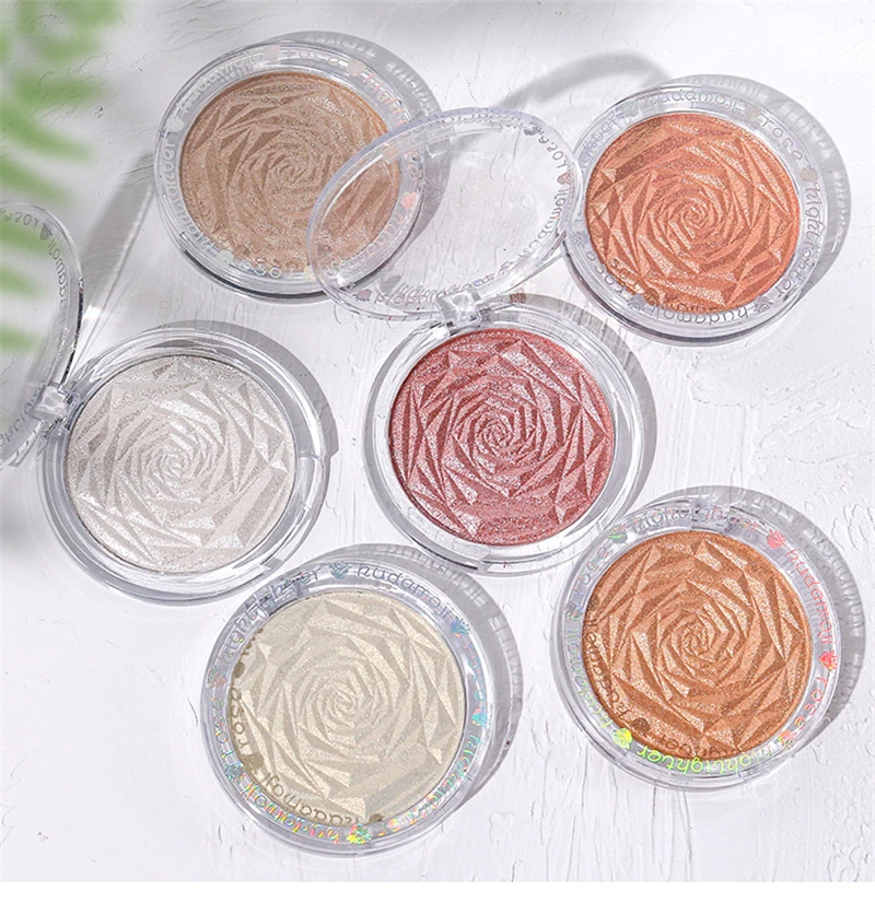 

6 Color Highlighter Facial Bronzers Palette Makeup Face Glow Contour Shimmer Powder Illuminator Highlight Cosmetics，maquillaje