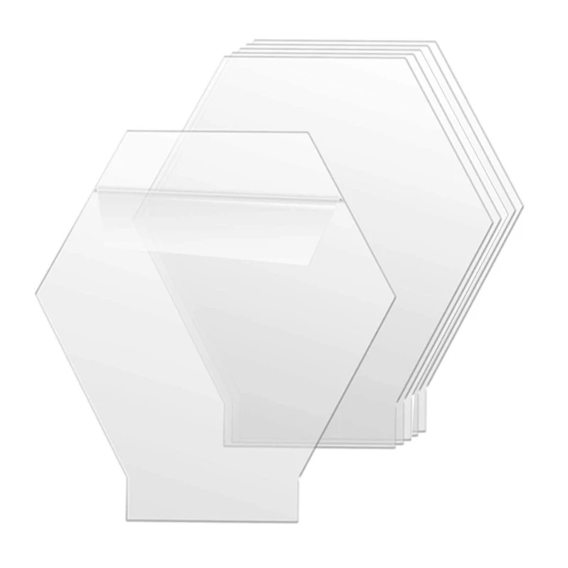 

2Mm Acrylic Blanks For Light Base, 6PCS Clear Acrylic Sheets, For Table Sign, DIY Display Project, Hexagon