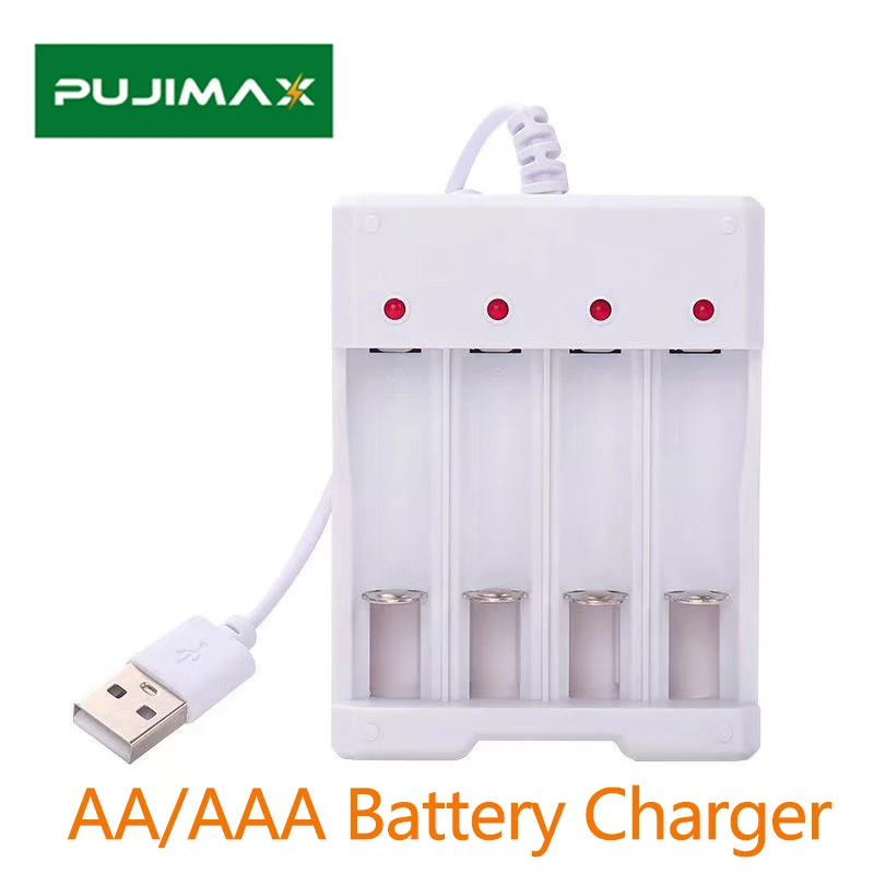 Умное быстрое зарядное устройство PUJIMAX с 4 слотами USB-интерфейс для зарядки