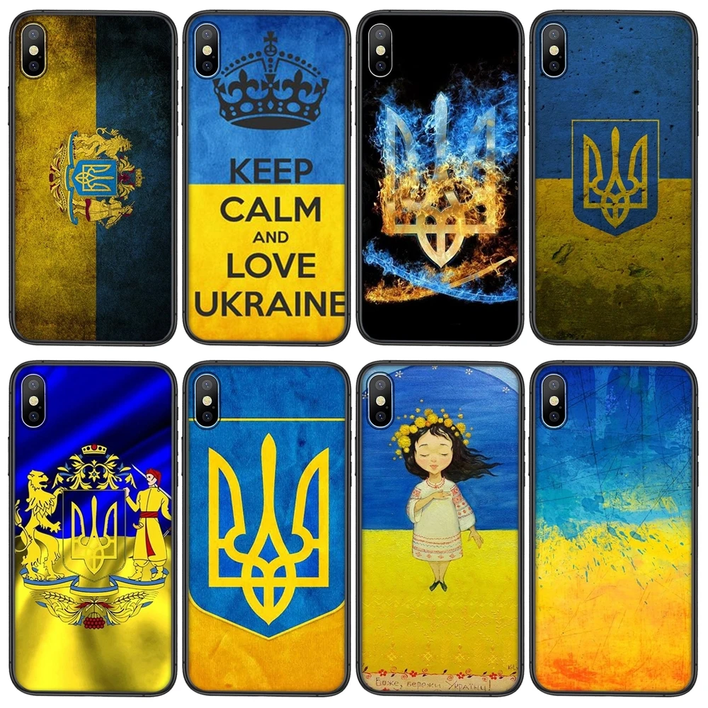 

Торговый флаг Украины для Galaxy Note 20 10 9 8 Lite Pro Ultra M51 M31 M30S A10 A10S A8 A7 A5 J6 J8 2018, черный