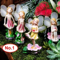4pcs flower angels fairy garden miniatures decorations resin crafts micro landscapes diy dollhouse bonsai figurine gifts