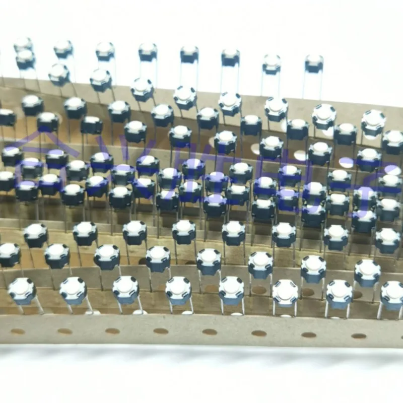 

20 шт. 6*6*4,3 мм тактовый переключатель EVQ11A04M белый кнопочный переключатель круглый прямой рядный 2-контактный