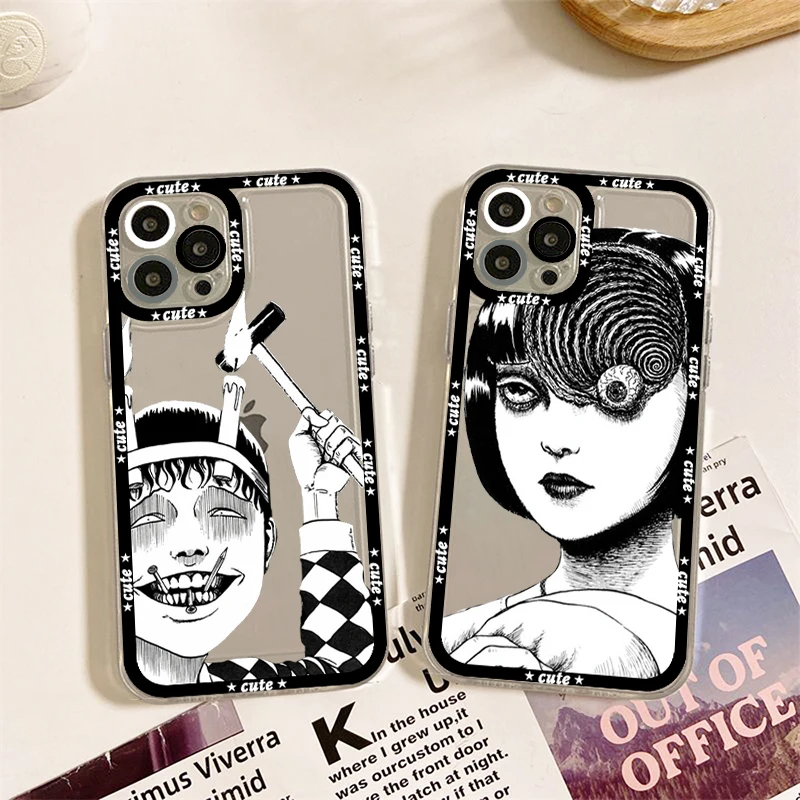 

Junji Ito Collection Tees Horror Phone Case For IPhone 11 12 13 Mini Pro Max 14 Pro Max Case Shell