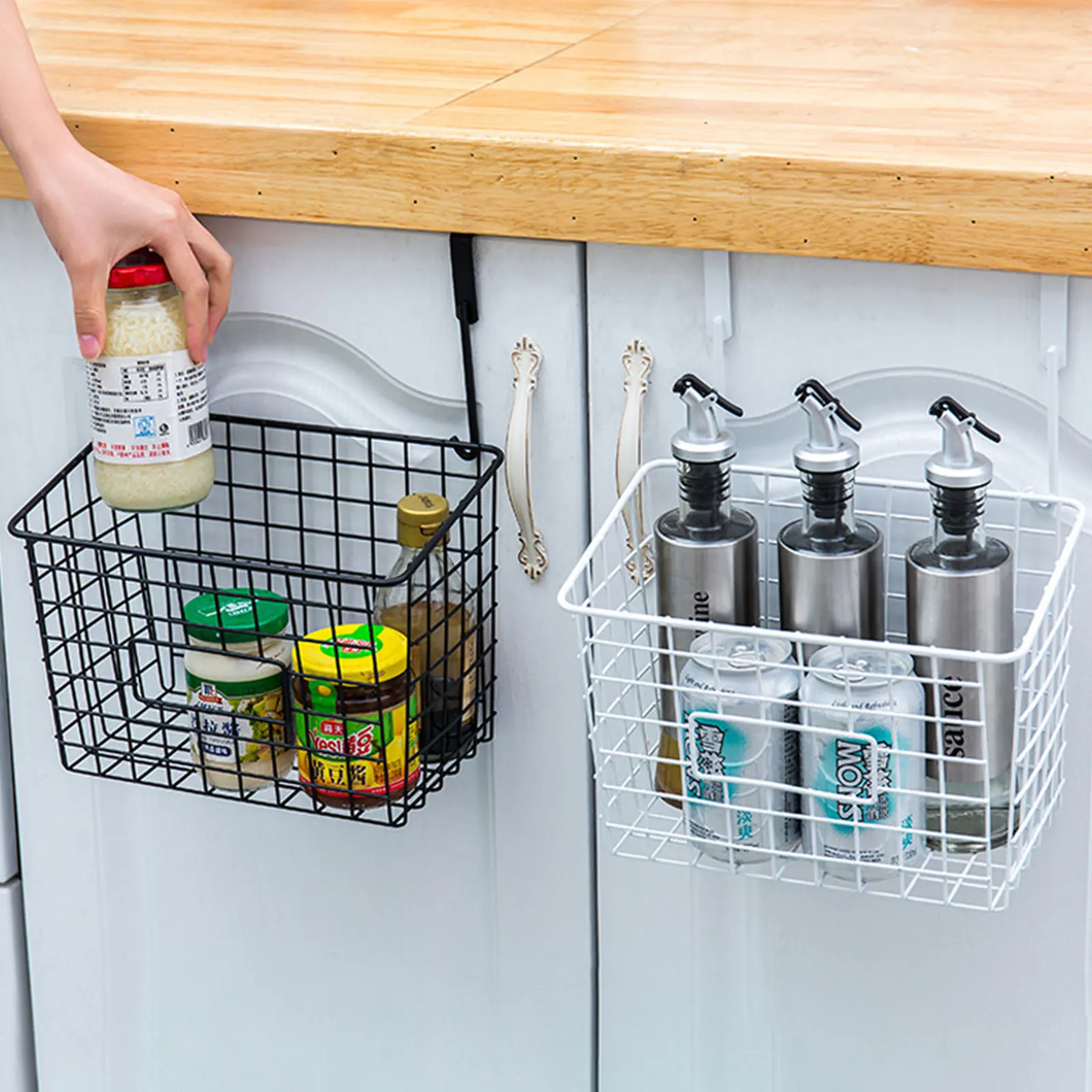 

Storage Case Organizer Bins Wire Basket Sturdy High Quality Metal Hanging Durable Kitchen Organizers For Kitch