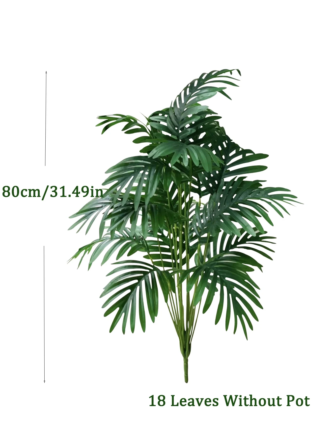 

Искусственное пальмовое дерево Monstera 70-80 см зелёное