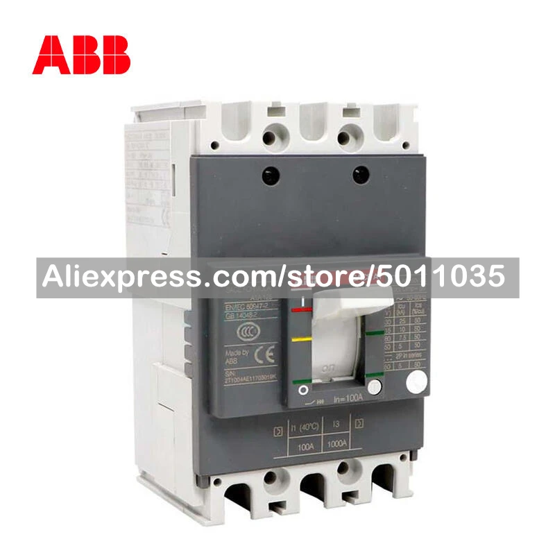 

10147456 ABB molded case circuit breakers; A0A100 TMF63/630 FF 3P