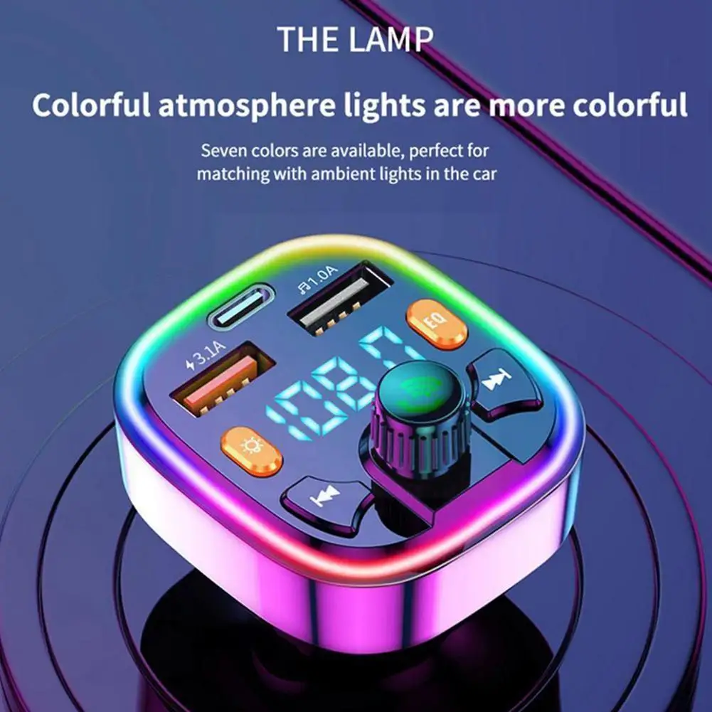 

Car Wireless Fm Transmitter Audio Receiver Car Mp3 Receiver Audio Usb Handsfree Pd C Charge Type Fast Player Dual X2e8