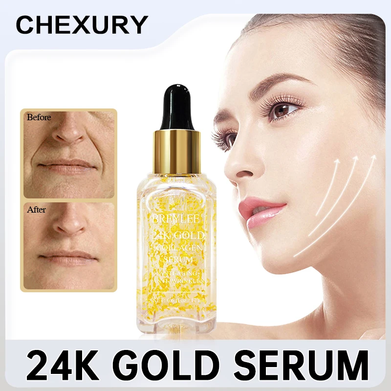 

BREYLEE 24k Gold Essence Facial Wrinkle Removing Firming Skin Reducing Wrinkles Whitening Moisturizing Korean Skin Care Products