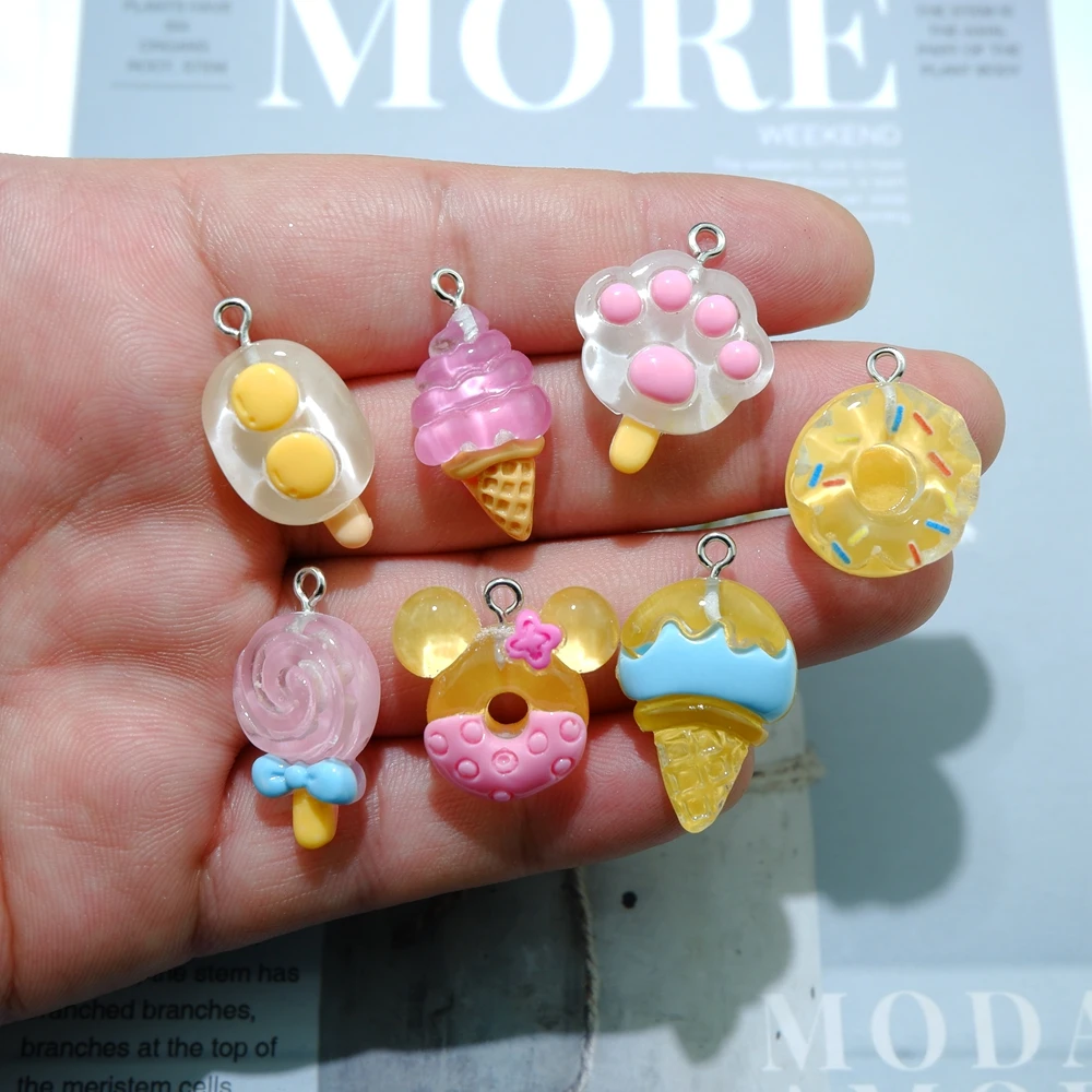 Подвески в виде леденца мороженого пончиков для изготовления ювелирных изделий