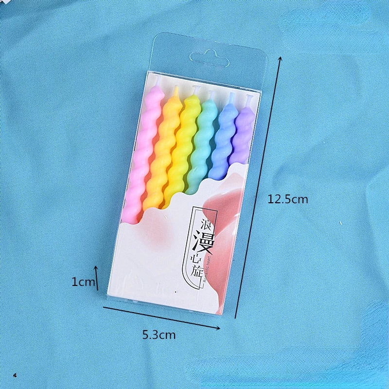 6 шт./компл. цветные свечи для дня рождения с подставкой торта товары вечерние