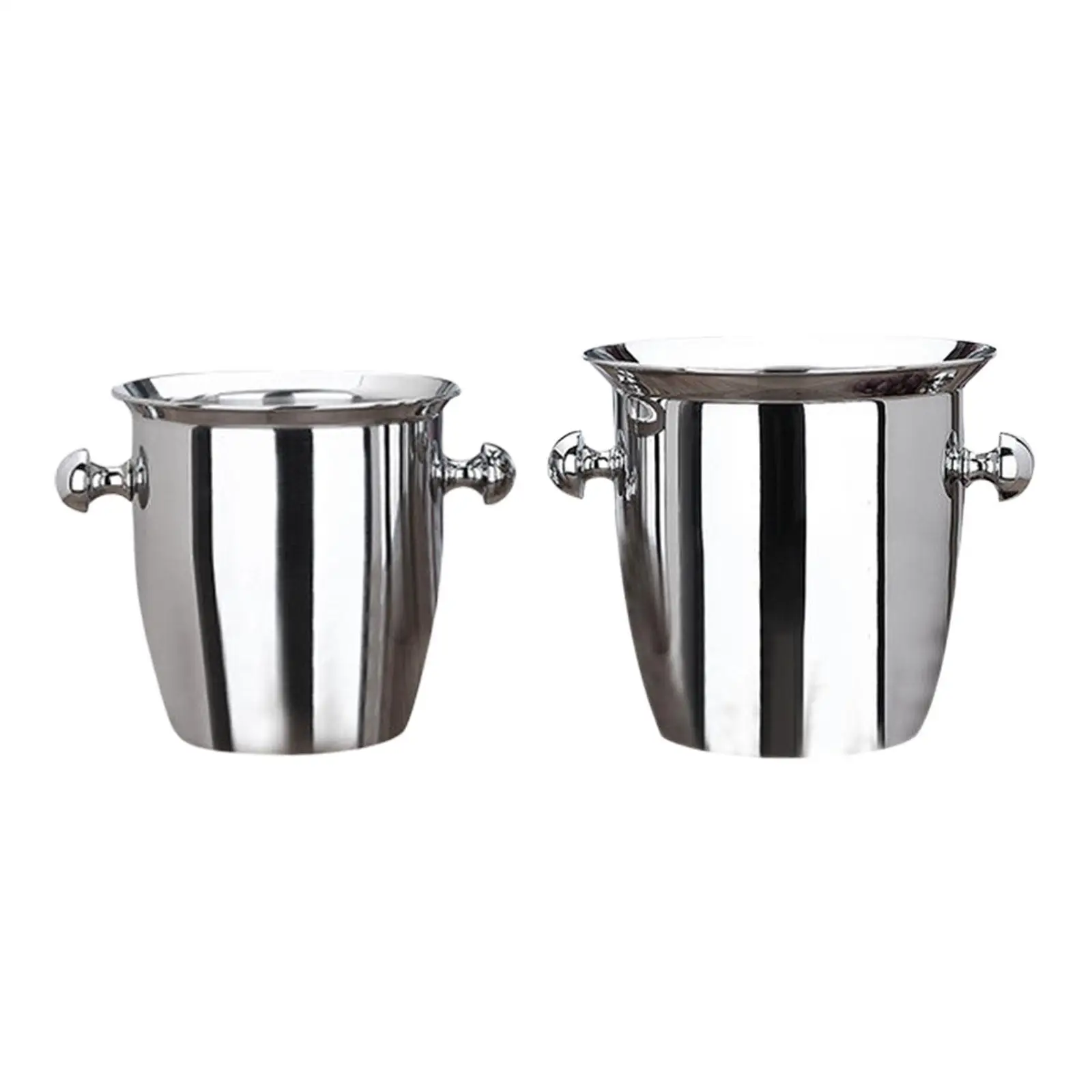 

Stainless Steel Ice Bucket Ice Container Portable for Picnics Barbecues Home