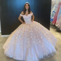 luxury princess ball gown quinceanera dresses with lace applqiued crystal corset sweetheart 16 dress abiti da cerimonia