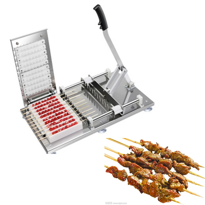 

One step purchase mutton shashlik skewer machine kebab meat string machine