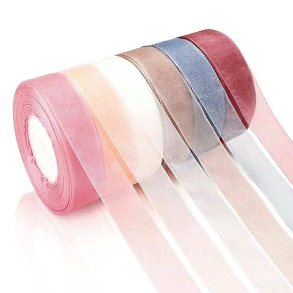 Прозрачная шифоновая лента 45 м * 2 см для поделок своими руками рождественские