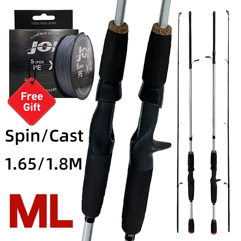 Сверхлегкая 2-секционная приманка для удочки 1 65/1 8 м W.T 5-20 г высокоуглеродистая