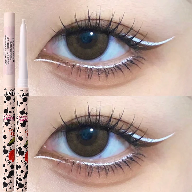 

White Eyeliner Lift Glitter Eyeshadow Stick Eyeliner Long Lasting Not Blooming Quick Dry Glitter EyeLiner Pen Eyes Makeup Tools