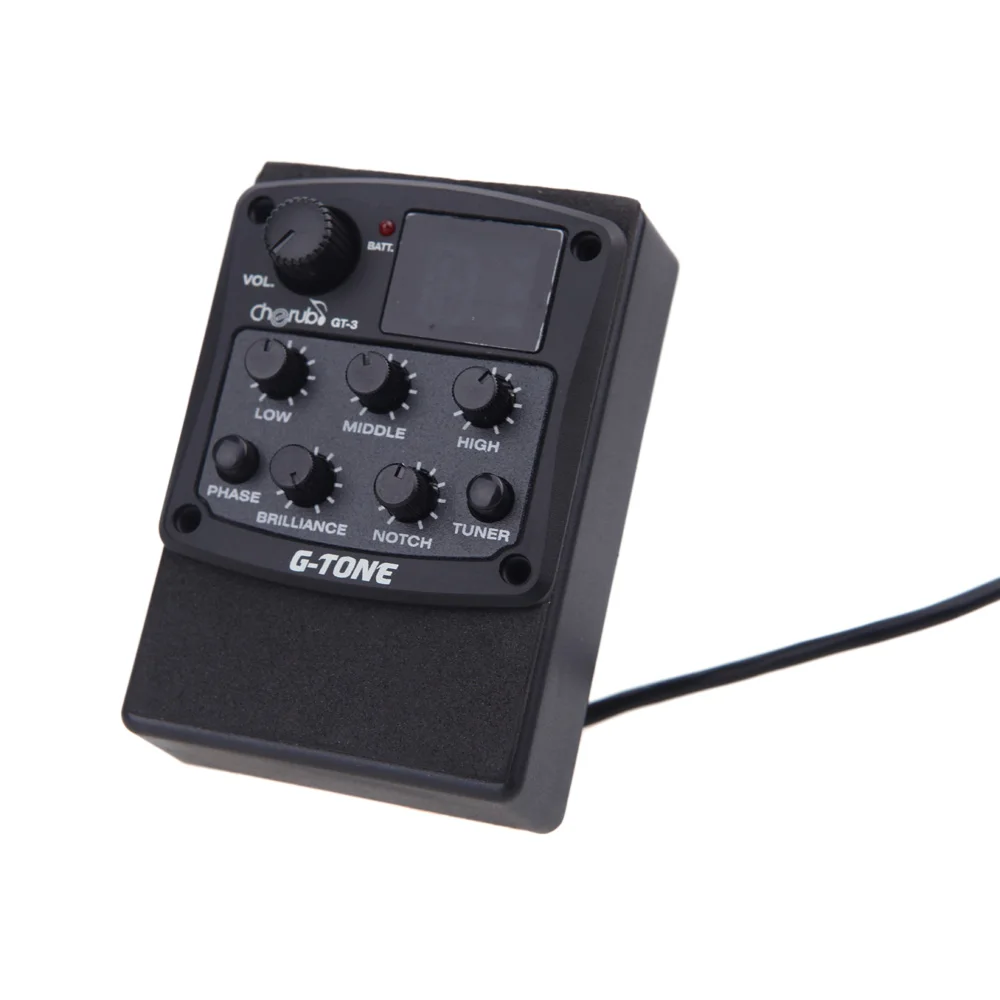 

Cherub G-Tone 3-Band EQ Equalizer Acoustic Guitar Preamp Piezo Pickup LED Tuner
