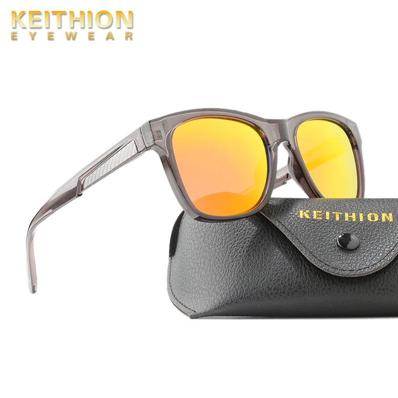 

KEITHION Fashion Square Sunglasses Polarized Men Women Ultra Light TR Frame Glasses Anti-Glare Driving Goggle UV400