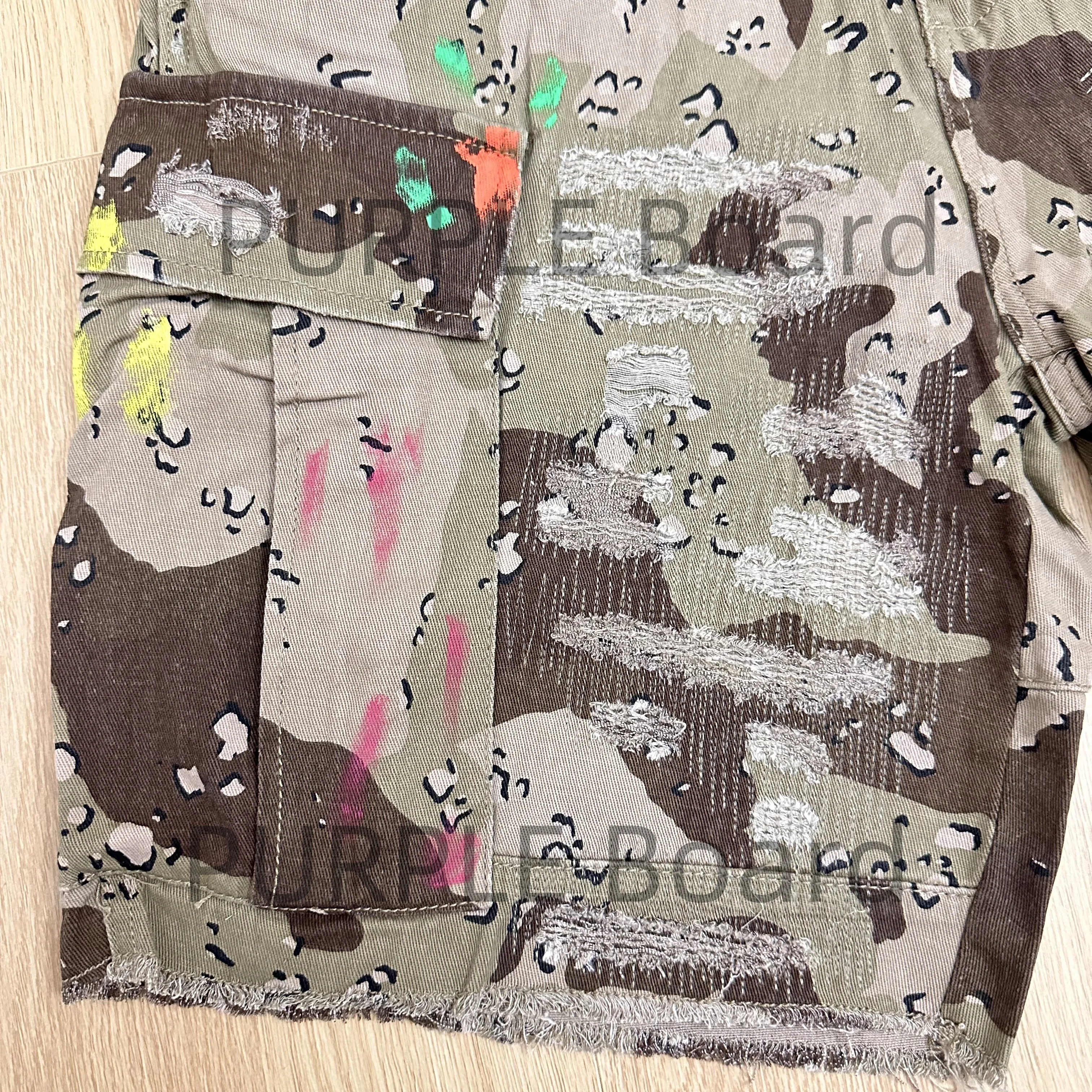 Новые мужские летние камуфляжные шорты цветные кожаные джинсы до колена с