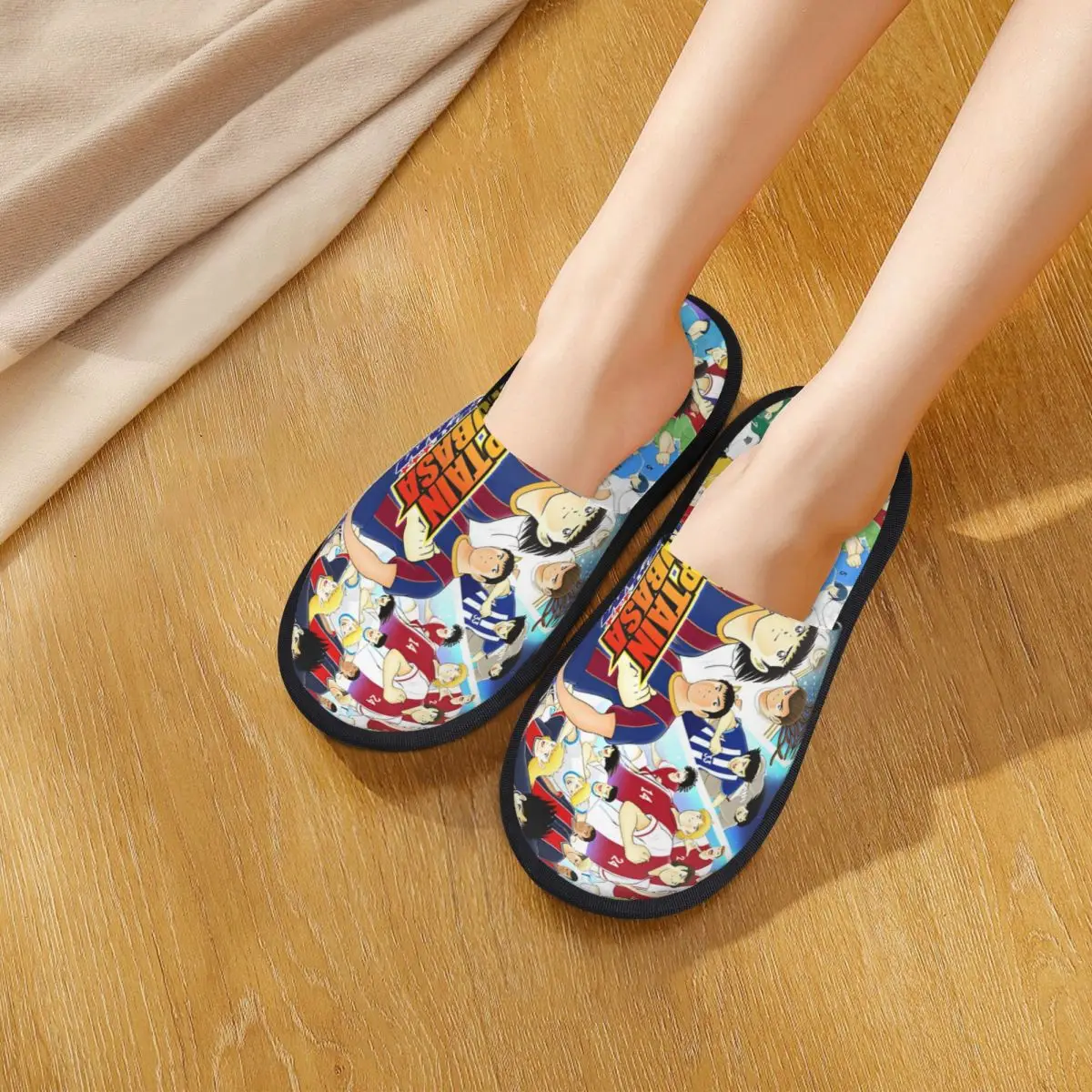 Тапочки Япония Футбол Манга 90-х Аниме Аксессуары Бытовые меховые шлепанцы для