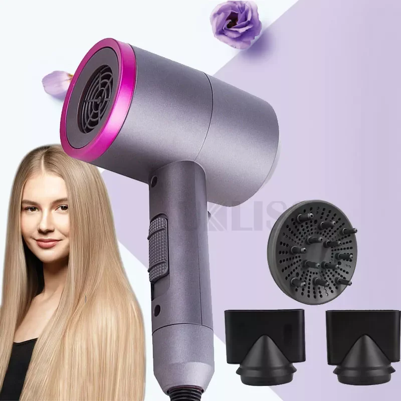 

Negative Ion Hair Dryer Professional Salon Ionic Blow Dryer with Diffuser & Concentrator Ceramic Powerful Fast Drying Hairdr