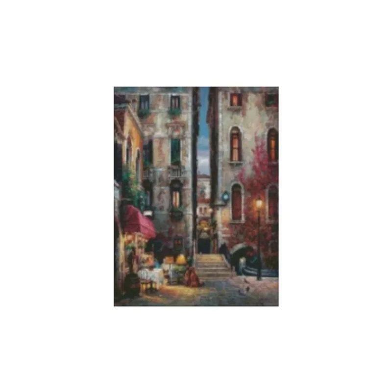 

YIXIAO Counted Cross Stitch Kit Cross stitch RS cotton with cross stitch Haejbgqs Oil painting European town (6)